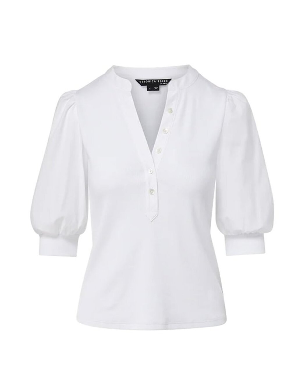NWT: Veronica Beard Coralee Puff Sleeve Top - Picture 2 of 7